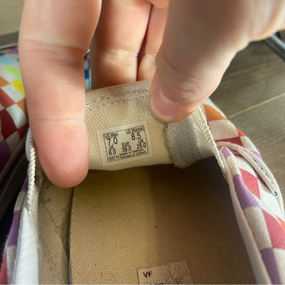 vans classic slip on womens size 8.5 shoes multicolor athletic skate sneaker - Picture 8 of 8